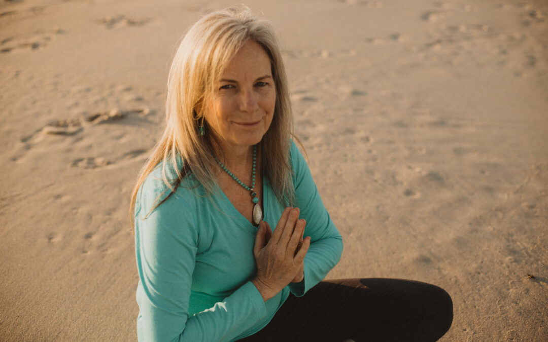 Meditating on the beach